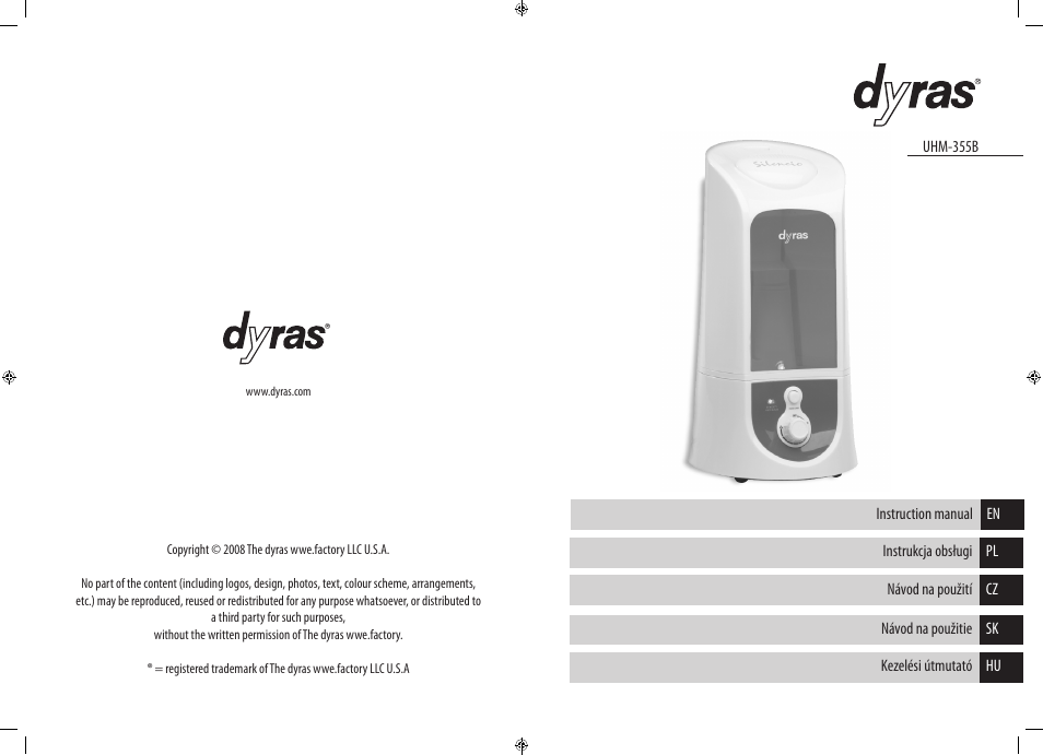 Dyras UHM-355B User Manual | Page 2 / 29