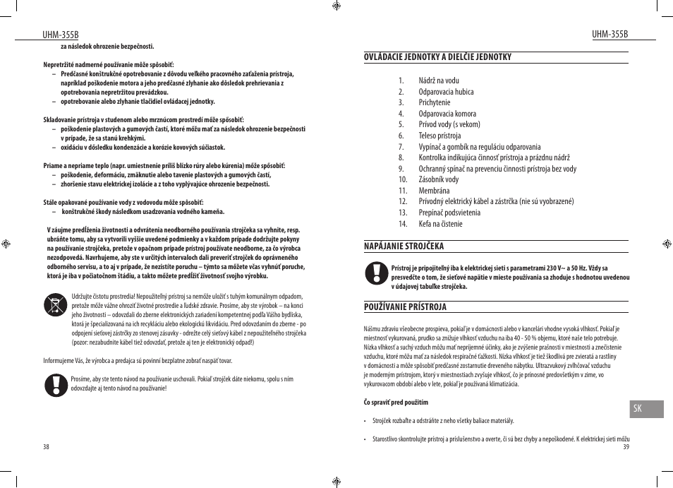 Dyras UHM-355B User Manual | Page 20 / 29