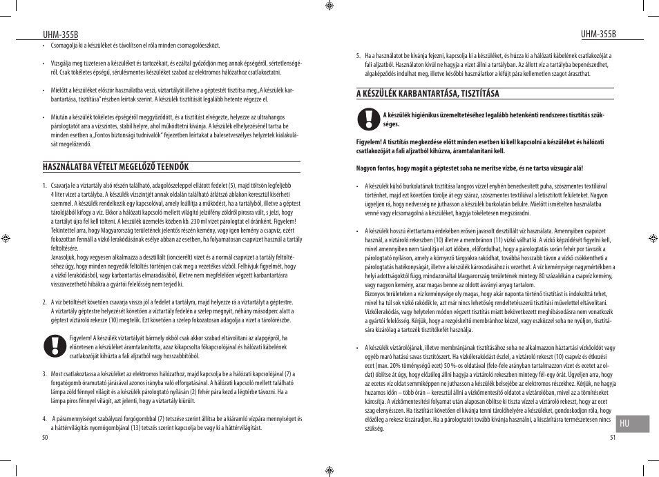 Uhm-355b, Uhm-355b hu | Dyras UHM-355B User Manual | Page 26 / 29