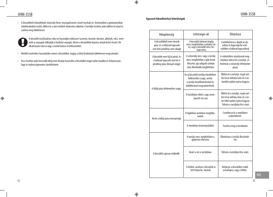 Uhm-355b, Uhm-355b hu | Dyras UHM-355B User Manual | Page 27 / 29
