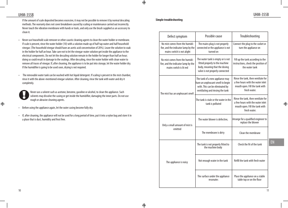 Dyras UHM-355B User Manual | Page 6 / 29