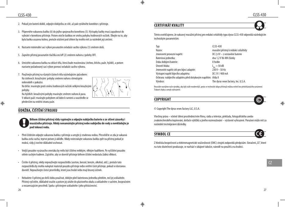 Clss-430, Clss-430 cz | Dyras CLSS-430 User Manual | Page 14 / 23