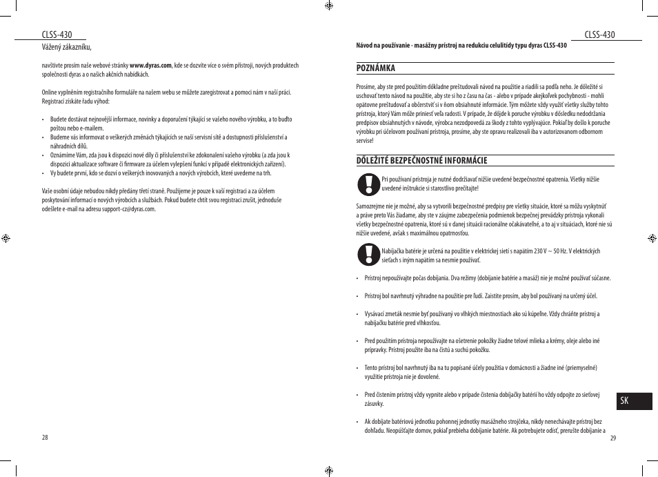 Dyras CLSS-430 User Manual | Page 15 / 23