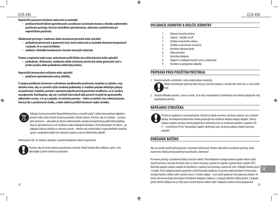 Clss-430, Clss-430 sk | Dyras CLSS-430 User Manual | Page 17 / 23