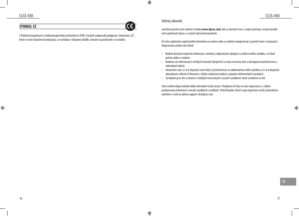 Dyras CLSS-430 User Manual | Page 19 / 23