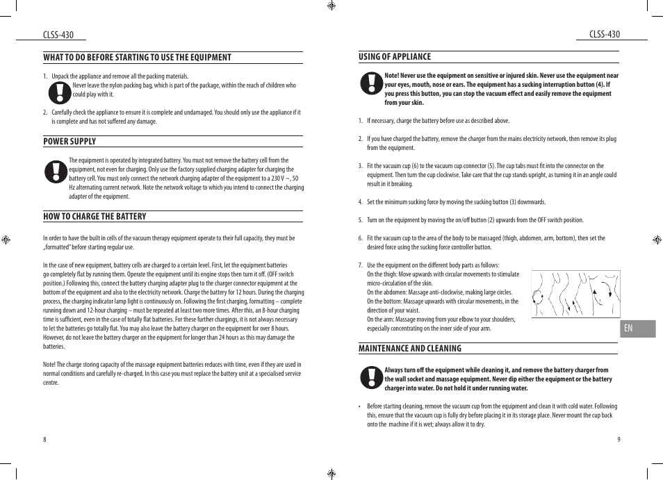 Dyras CLSS-430 User Manual | Page 5 / 23