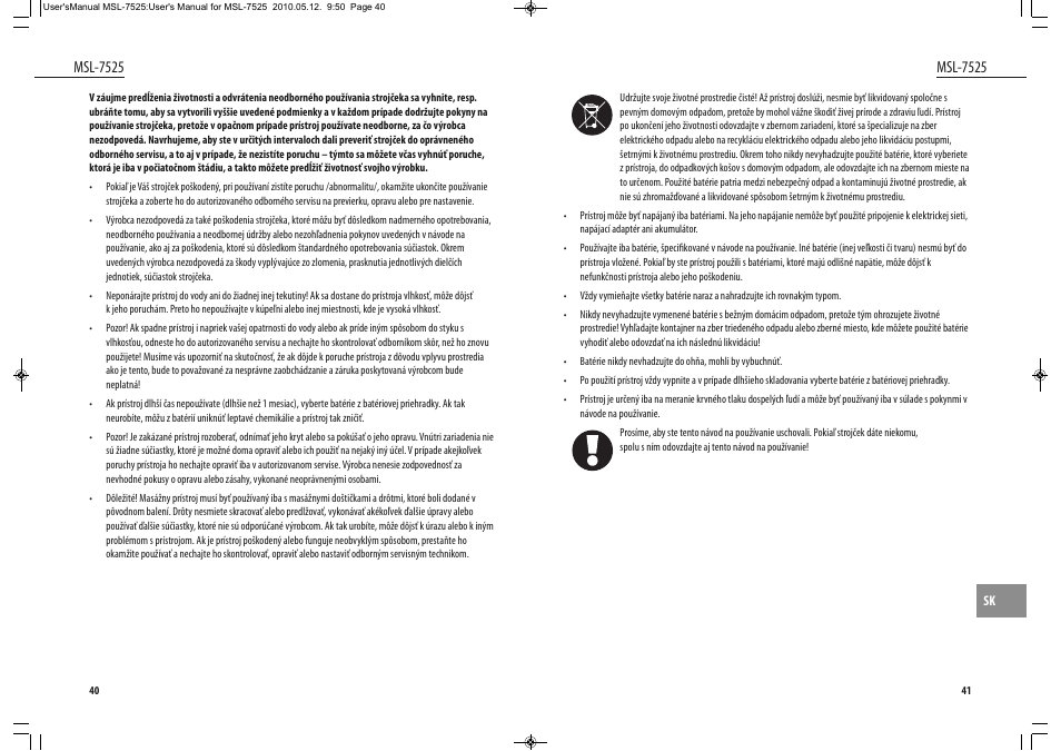 Msl-7525 | Dyras MSL-7525 User Manual | Page 21 / 31