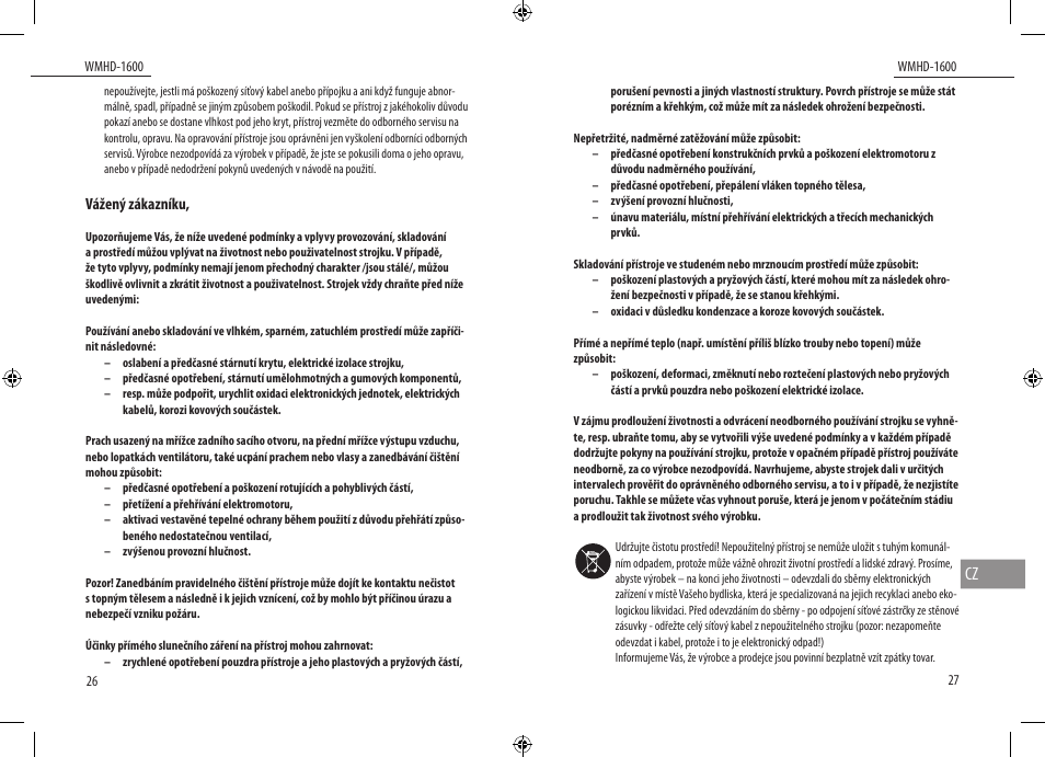 Dyras WMHD-1600 User Manual | Page 14 / 27