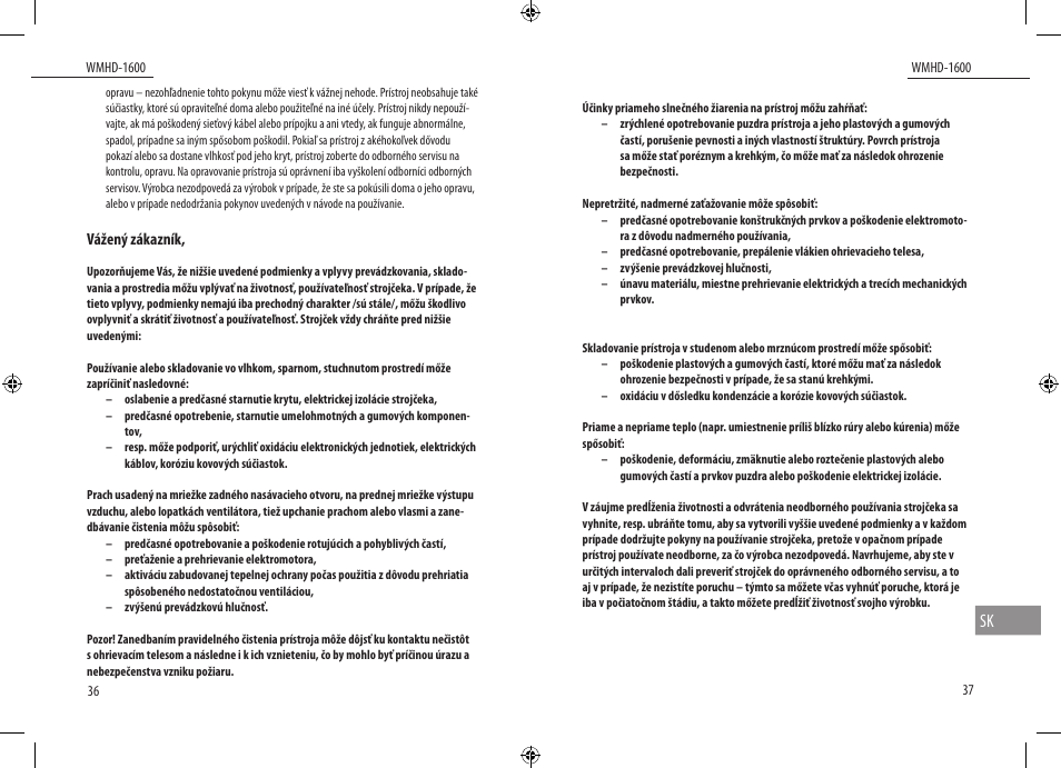 Dyras WMHD-1600 User Manual | Page 19 / 27