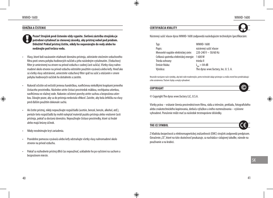 Dyras WMHD-1600 User Manual | Page 21 / 27