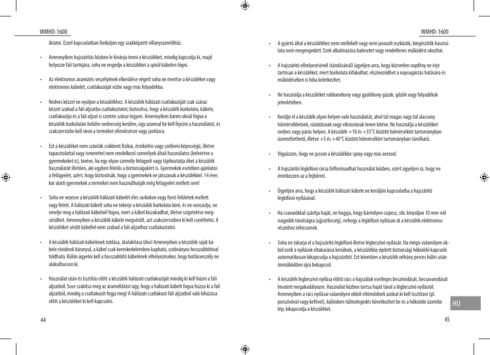 Dyras WMHD-1600 User Manual | Page 23 / 27