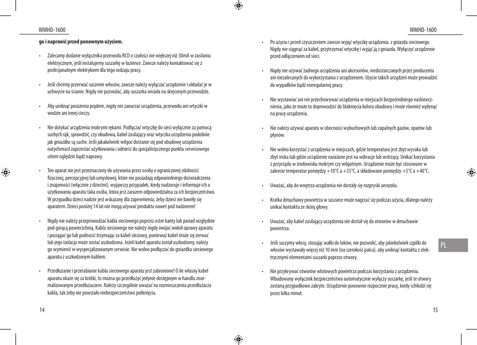 Dyras WMHD-1600 User Manual | Page 8 / 27