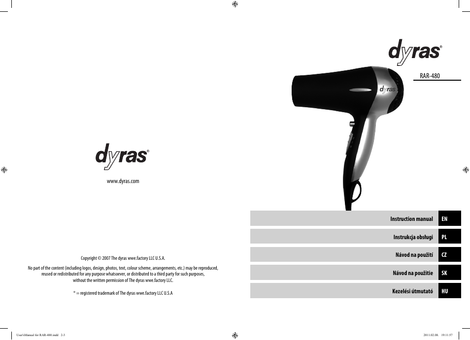 Rar-480 | Dyras RAR-480 User Manual | Page 2 / 23