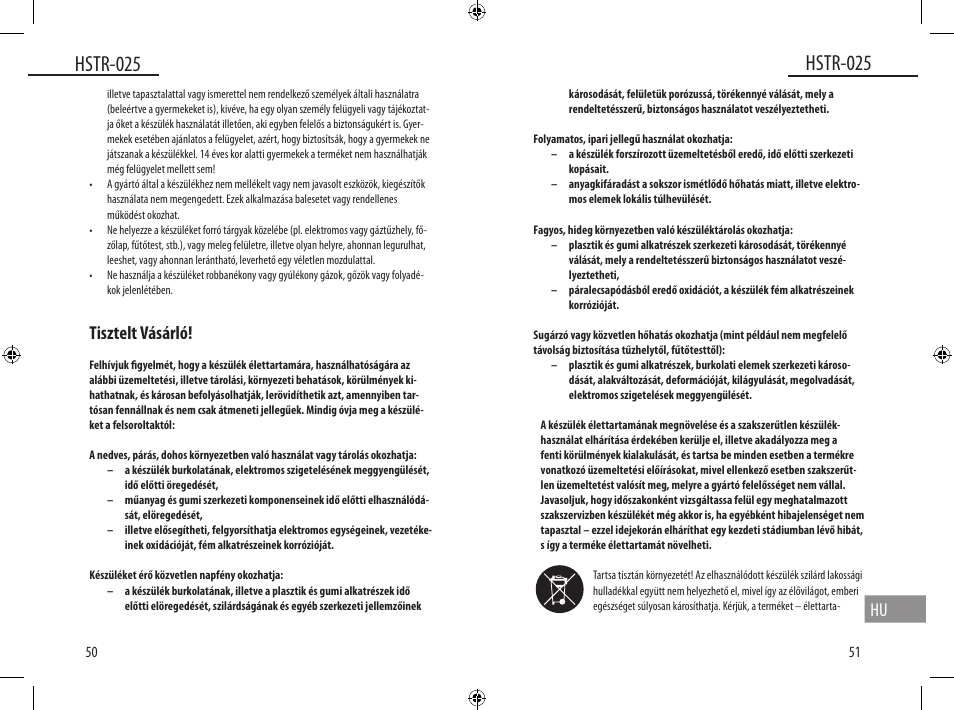 Hstr-025, Tisztelt vásárló | Dyras HSTR-025 User Manual | Page 26 / 31