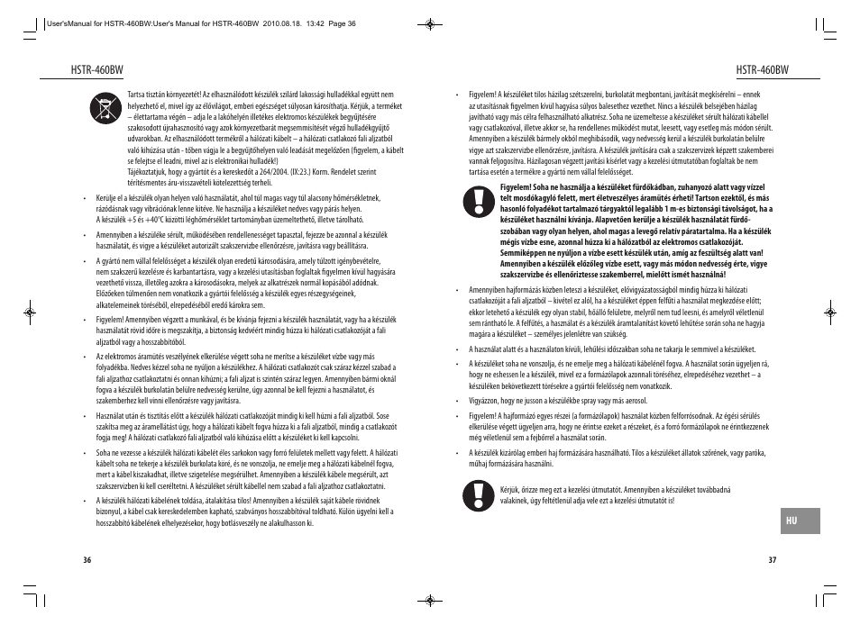 Hstr-460bw | Dyras HSTR-460BW User Manual | Page 19 / 23