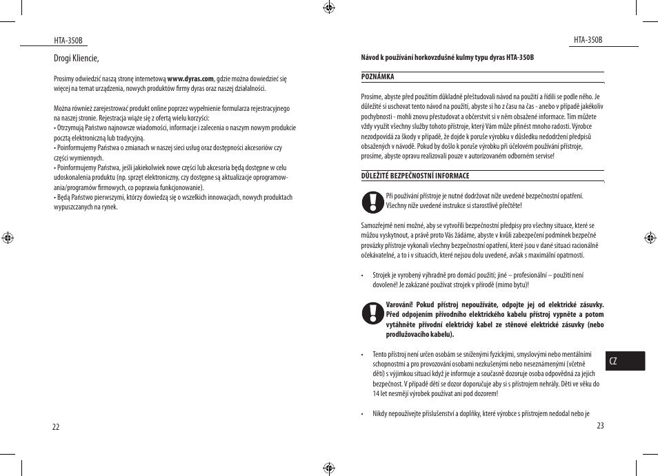 Dyras HTA-350B User Manual | Page 12 / 27