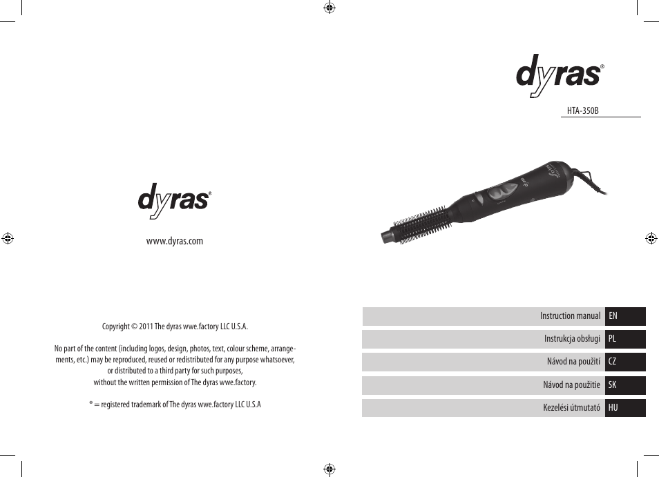 Dyras HTA-350B User Manual | Page 2 / 27