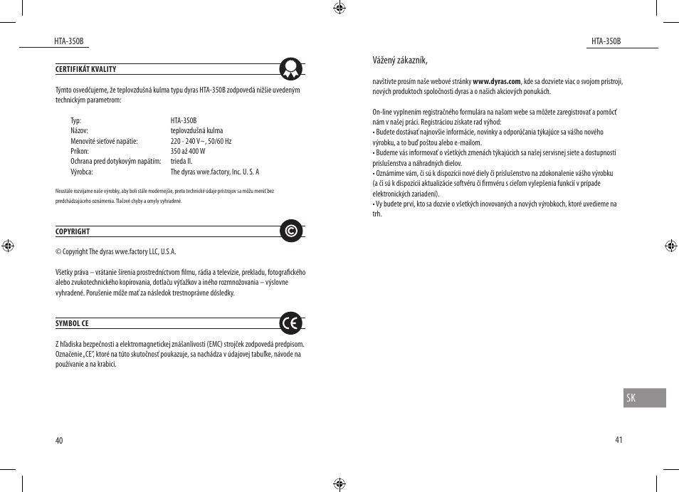 Dyras HTA-350B User Manual | Page 21 / 27