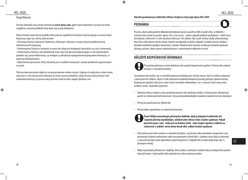 Cz hcl-2020, Hcl-2020 | Dyras HCL-2020 User Manual | Page 15 / 33