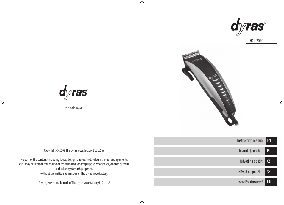 Dyras HCL-2020 User Manual | Page 2 / 33