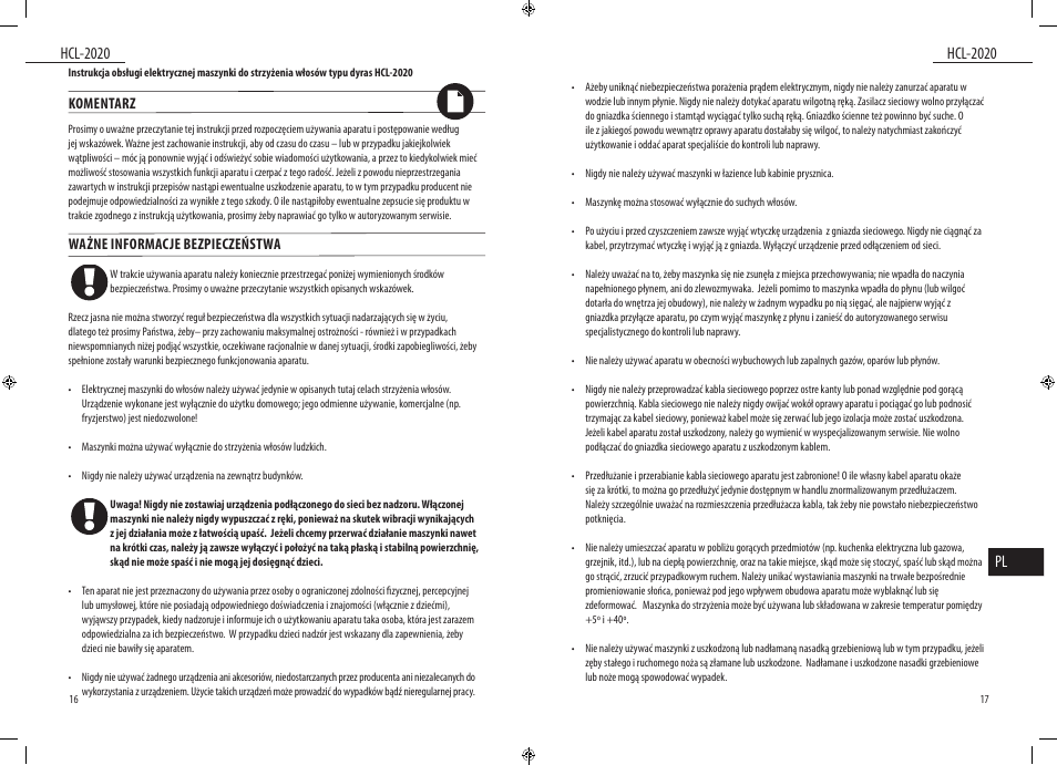 Dyras HCL-2020 User Manual | Page 9 / 33