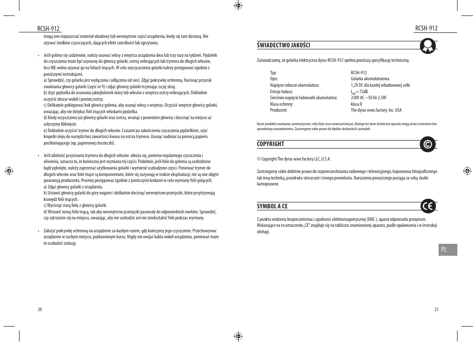 Dyras RCSH-912 User Manual | Page 11 / 27