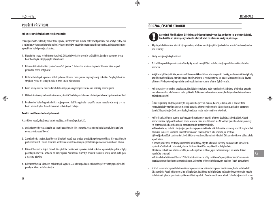 Dyras RCSH-912 User Manual | Page 15 / 27