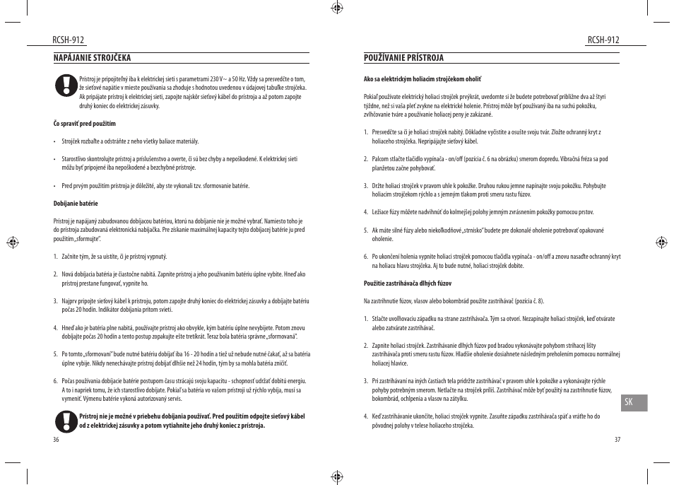 Dyras RCSH-912 User Manual | Page 19 / 27
