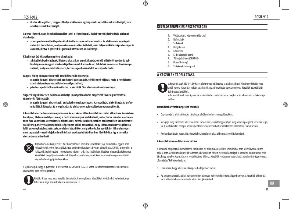 Dyras RCSH-912 User Manual | Page 23 / 27