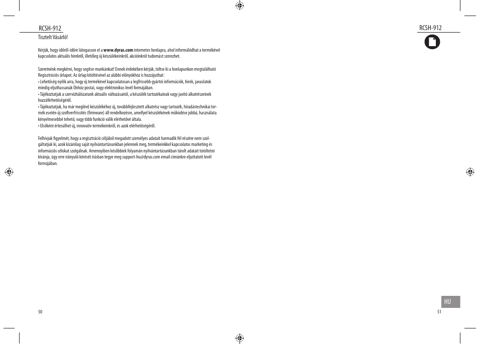 Dyras RCSH-912 User Manual | Page 26 / 27