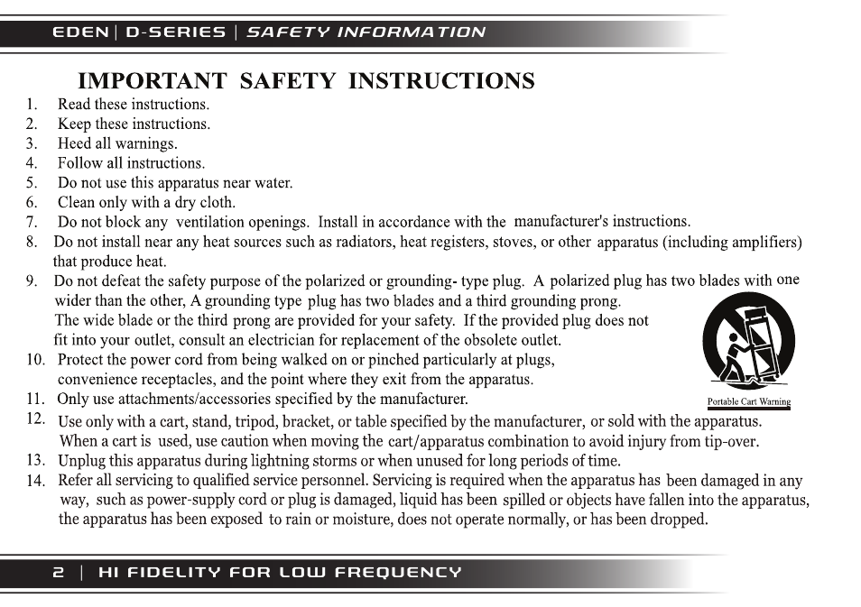 Eden XT User Manual | Page 2 / 24