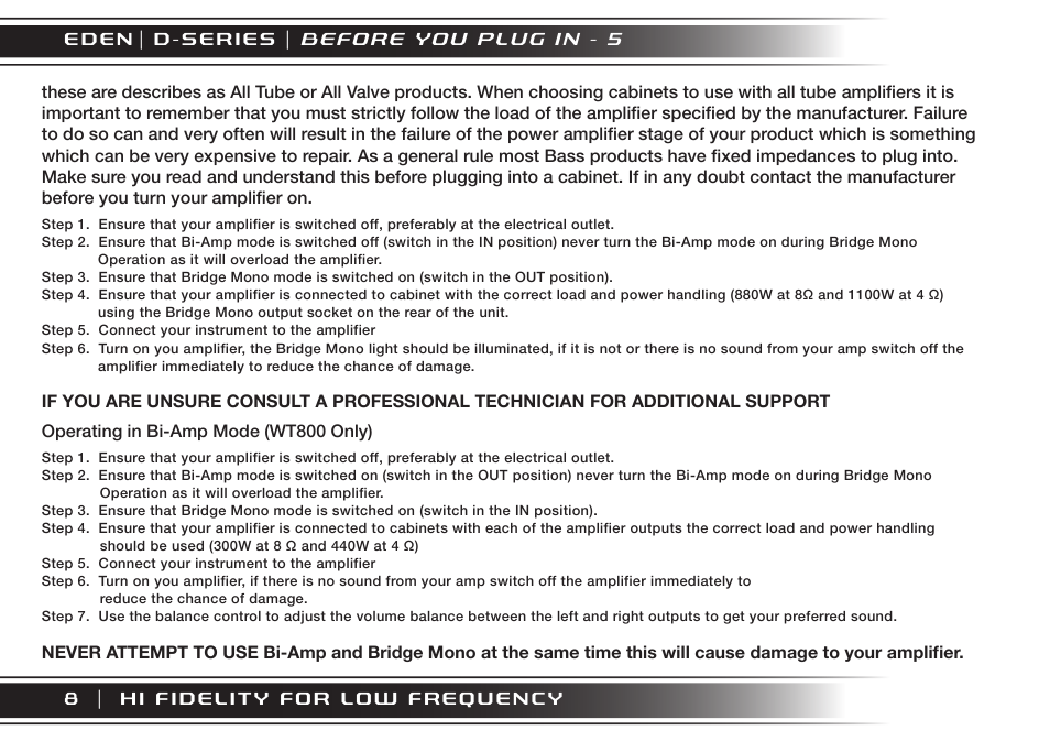 Eden XT User Manual | Page 8 / 24