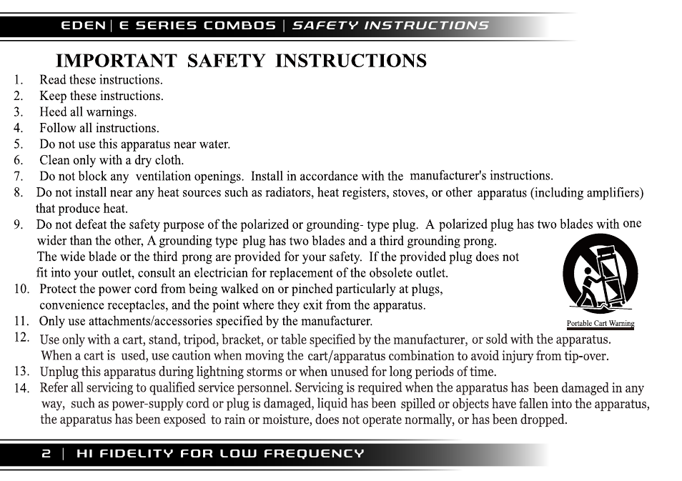 Eden EC210 User Manual | Page 2 / 72