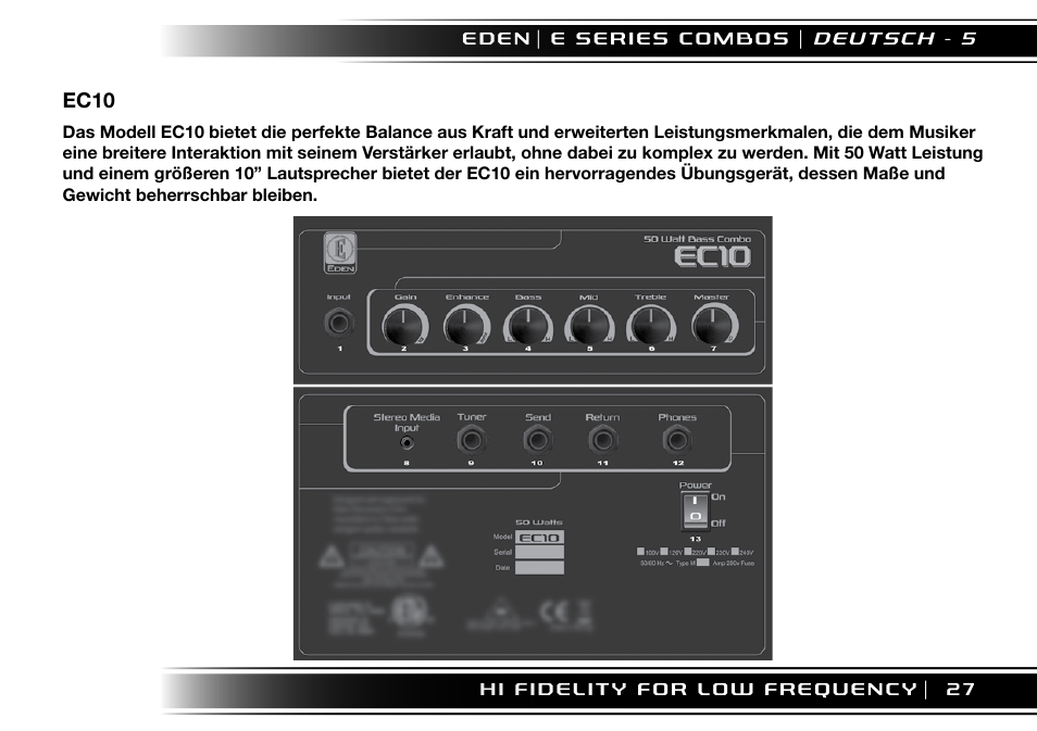 Ec10 | Eden EC210 User Manual | Page 27 / 72