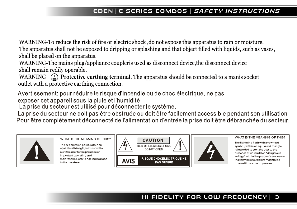 Eden EC210 User Manual | Page 3 / 72