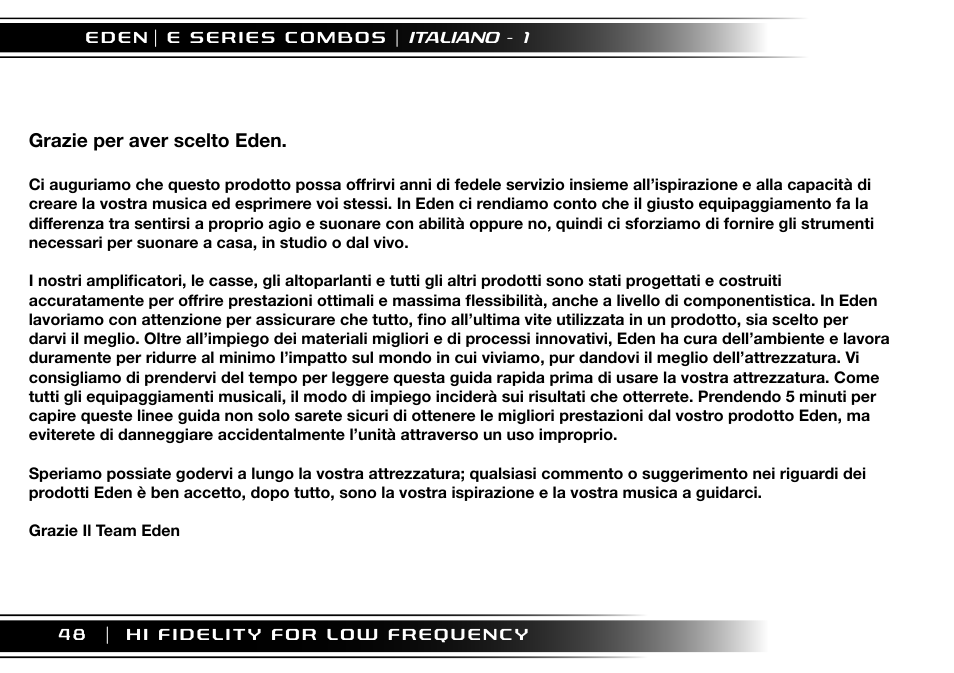 Eden EC210 User Manual | Page 48 / 72