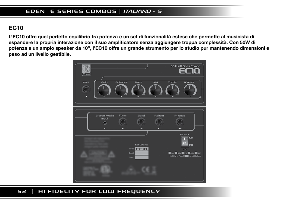 Eden EC210 User Manual | Page 52 / 72