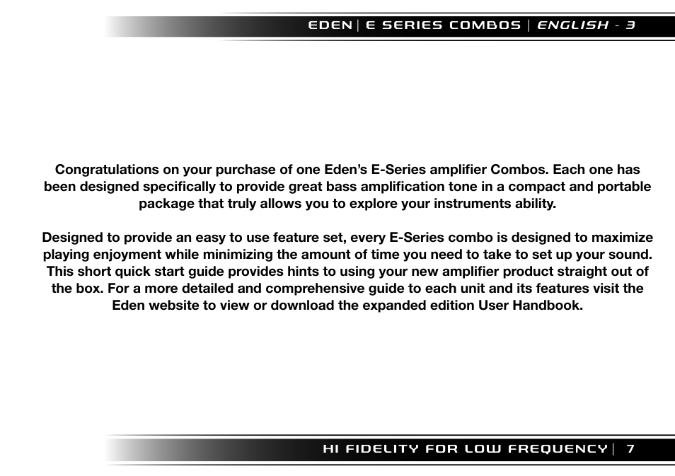 Eden EC210 User Manual | Page 7 / 72