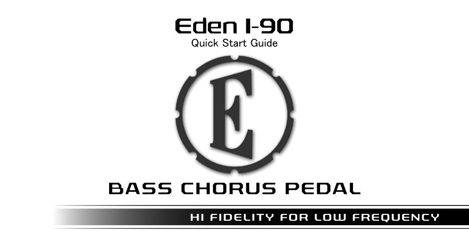 Eden I90 Pedal User Manual | 28 pages