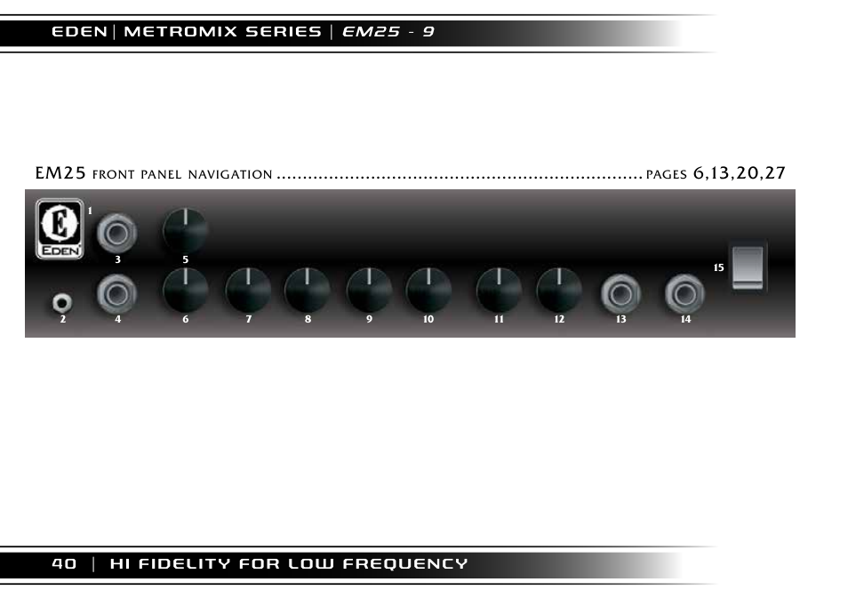 Em25 | Eden EM275 User Manual | Page 40 / 44