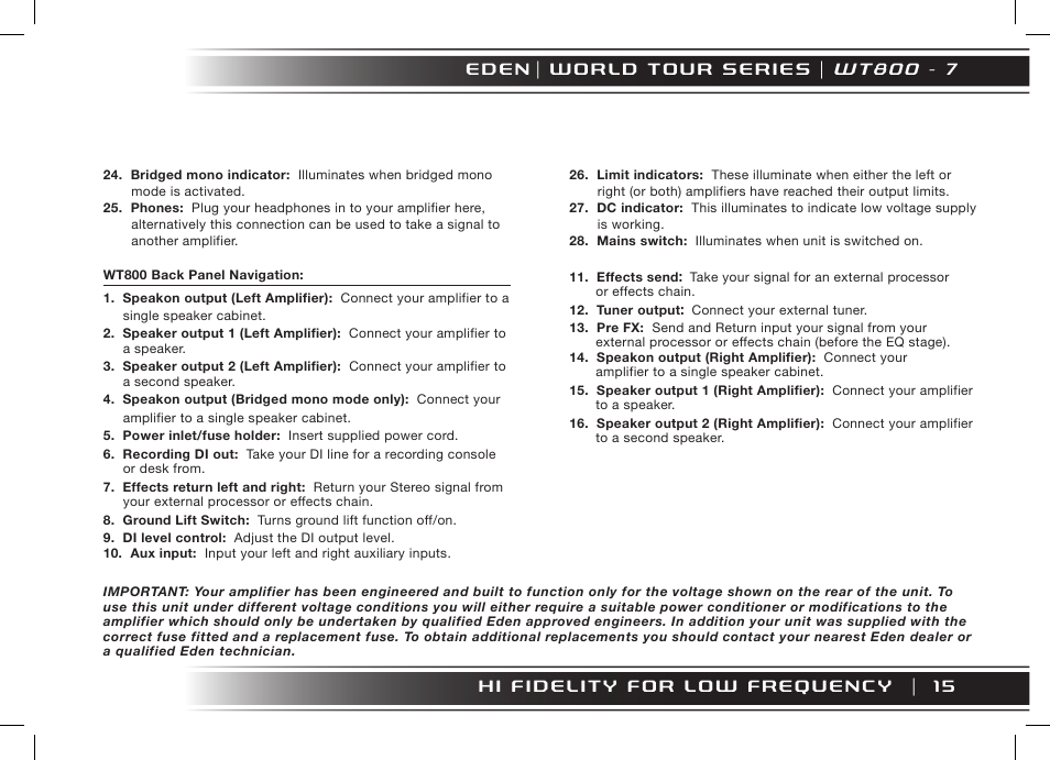 W t 8 0 0 - 7 | Eden WT800 User Manual | Page 15 / 68