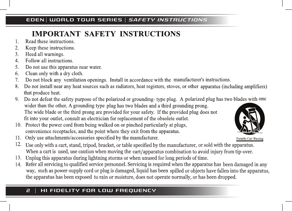 Eden WT800 User Manual | Page 2 / 68