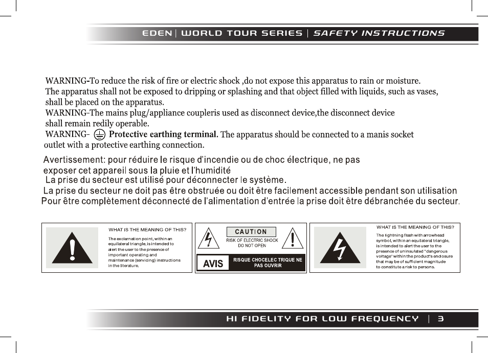 Eden WT800 User Manual | Page 3 / 68