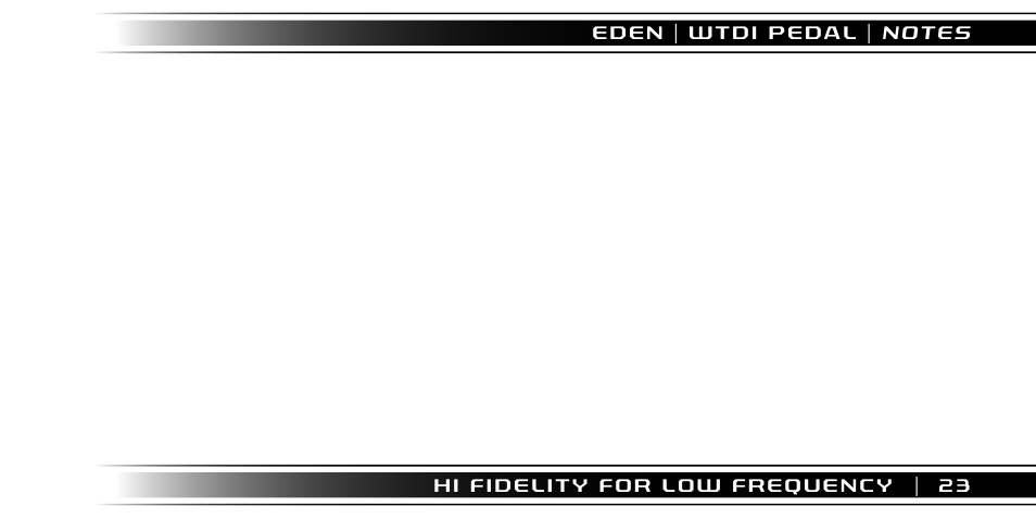 Eden WTDI Pedal User Manual | Page 23 / 24