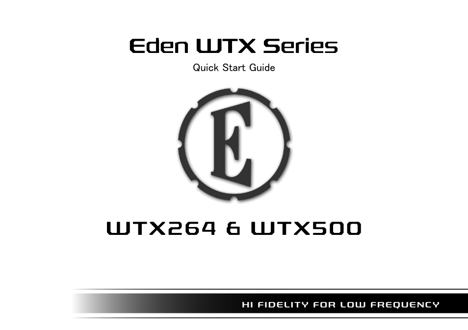Eden WTX500 User Manual | 44 pages