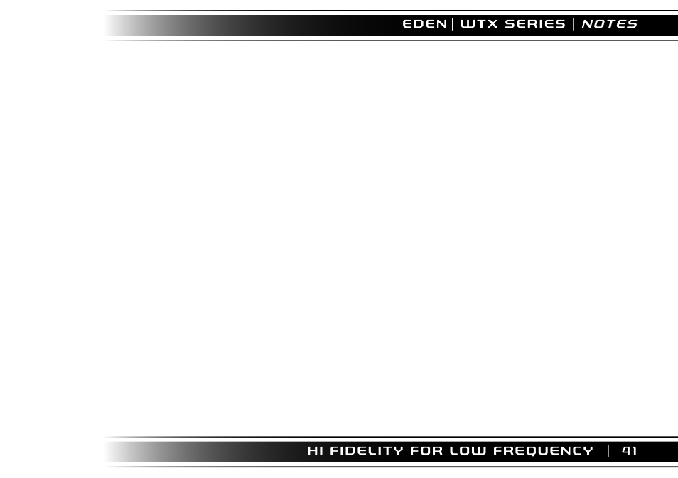 Eden WTX500 User Manual | Page 41 / 44