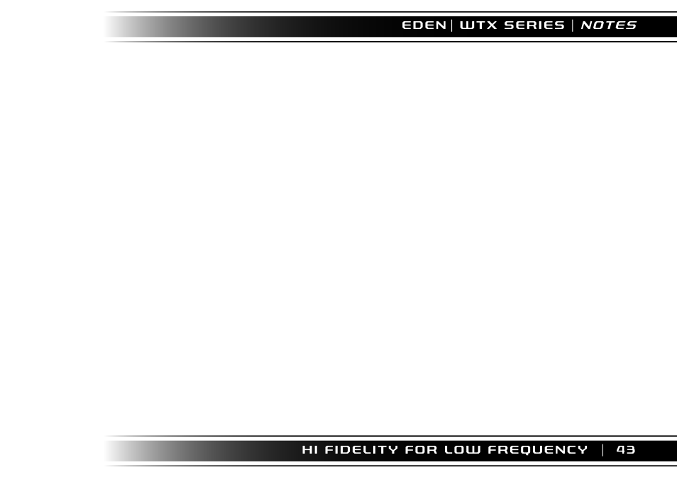 Eden WTX500 User Manual | Page 43 / 44