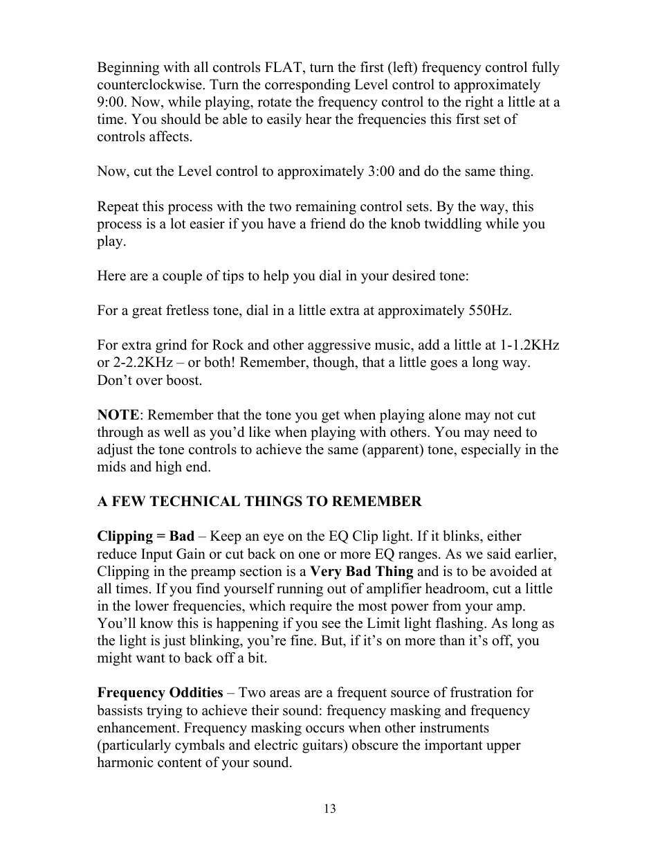 Eden DC-210XLT Metro User Manual | Page 13 / 20