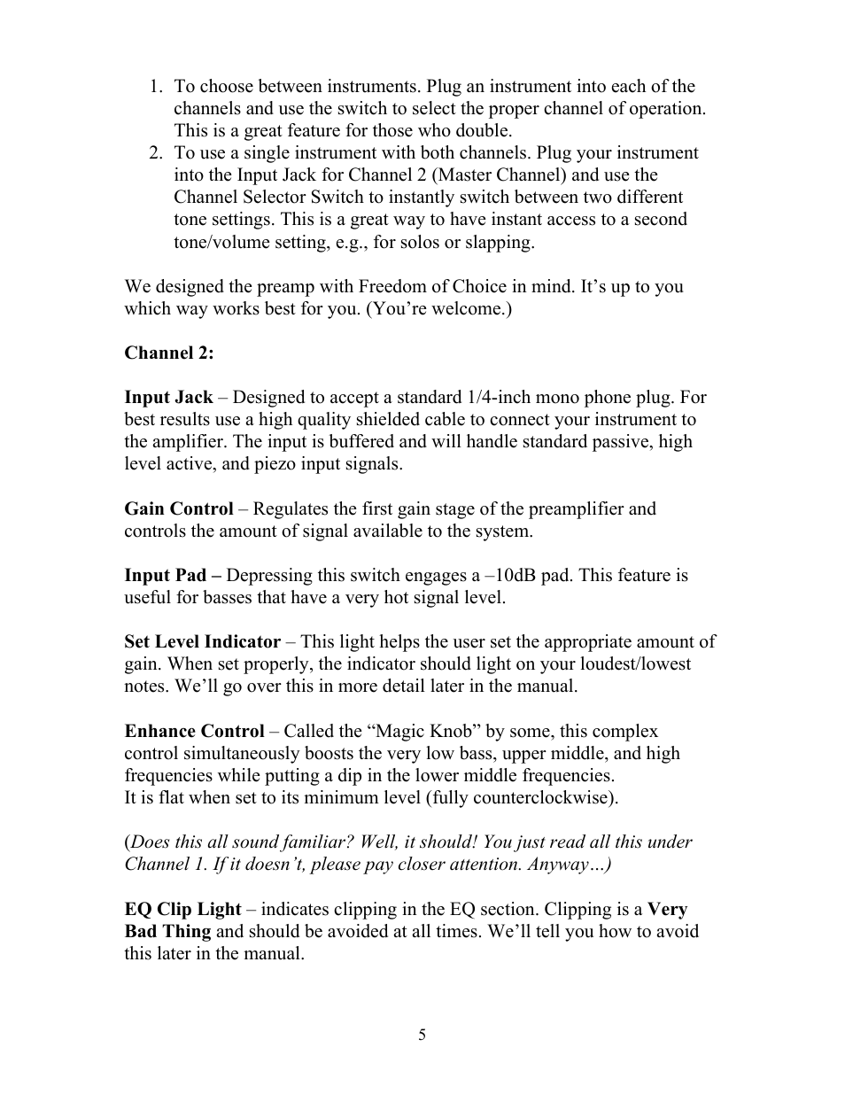 Eden DC-210XLT Metro User Manual | Page 5 / 20