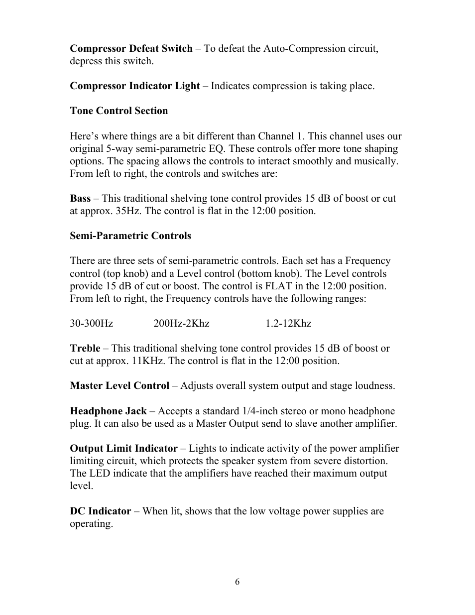 Eden DC-210XLT Metro User Manual | Page 6 / 20